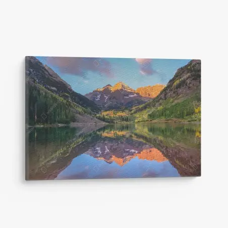 Tableau sur toile lever de soleil au Maroon Bell, Colorado – Wallnifity®