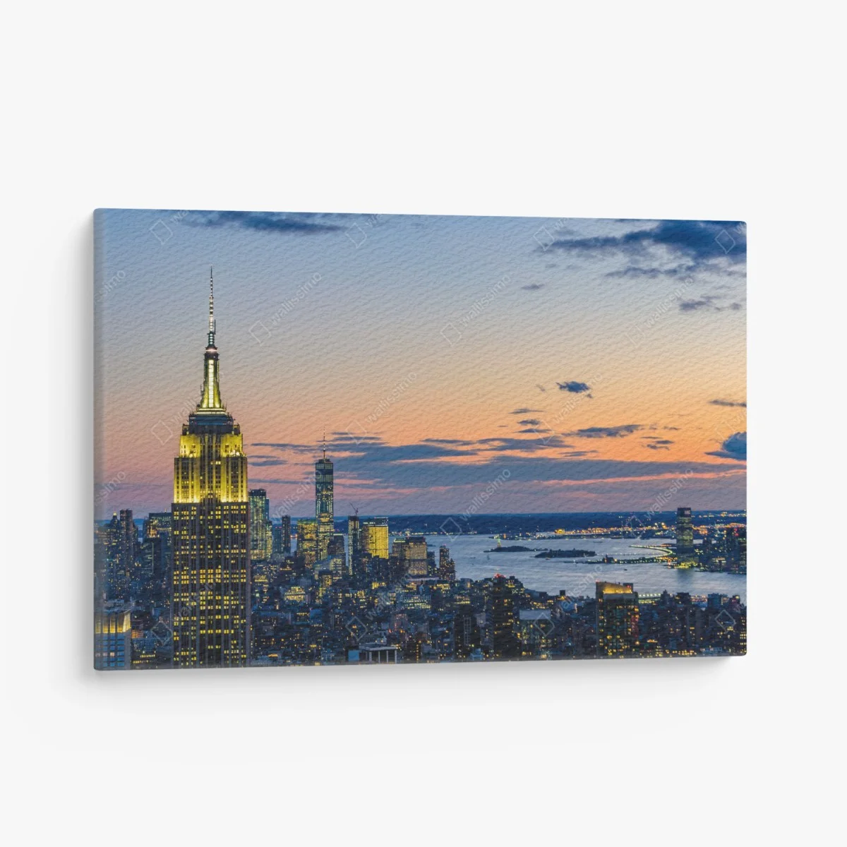 Tableau sur toile coucher de soleil sur New York et l'Empire State Building – Wallnifity® Tableau sur toile coucher de soleil sur New York et l'Empire State Building – Wallnifity®