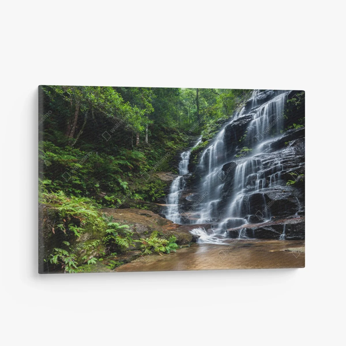 Tableau sur toile cascade paisible au cœur de la forêt – Wallnifity® Tableau sur toile cascade paisible au cœur de la forêt – Wallnifity®