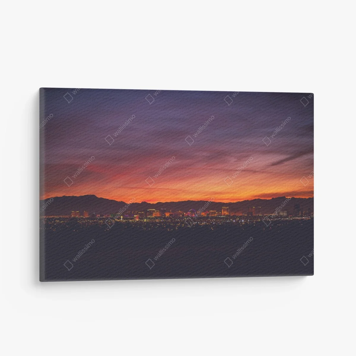 Tableau sur toile coucher de soleil sur Las Vegas au crépuscule – Wallnifity® Tableau sur toile coucher de soleil sur Las Vegas au crépuscule – Wallnifity®