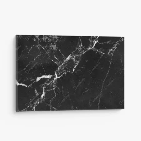 Tableau sur toile marbre noir veiné pour décoration murale – Wallnifity®