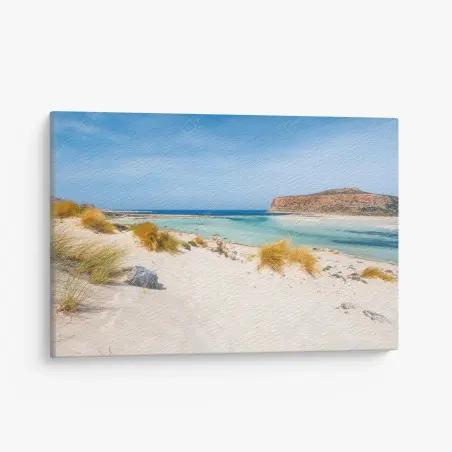 Tableau sur toile lagon turquoise de Balos, Crète – Wallnifity®