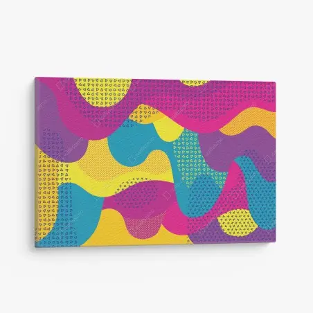 Tableau sur toile composition abstraite colorée aux formes ondulées – Wallnifity®