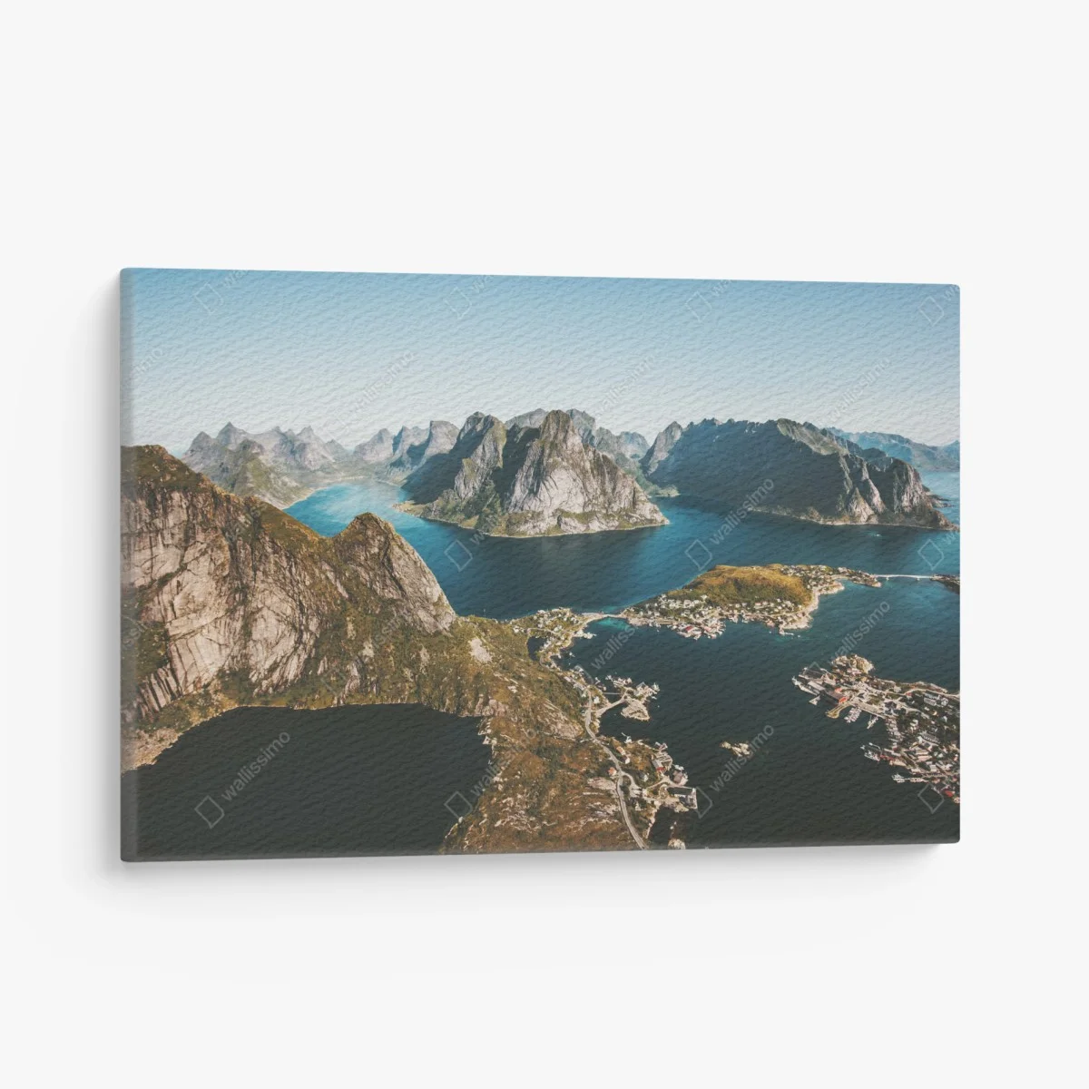 Tableau sur toile panorama fjordique des montagnes et du littoral – Wallnifity® Tableau sur toile panorama fjordique des montagnes et du littoral – Wallnifity®