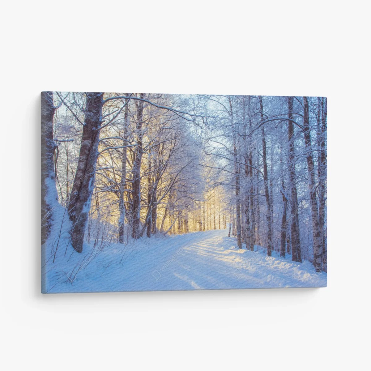 Tableau sur toile promenade hivernale au soleil doré – Wallnifity® Tableau sur toile promenade hivernale au soleil doré – Wallnifity®