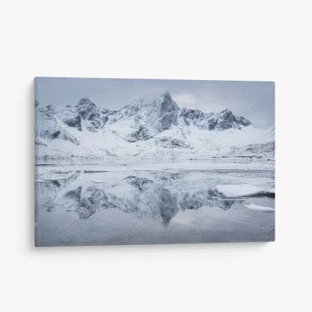 Tableau sur toile reflets glacés du fjord norvégien – Wallnifity®