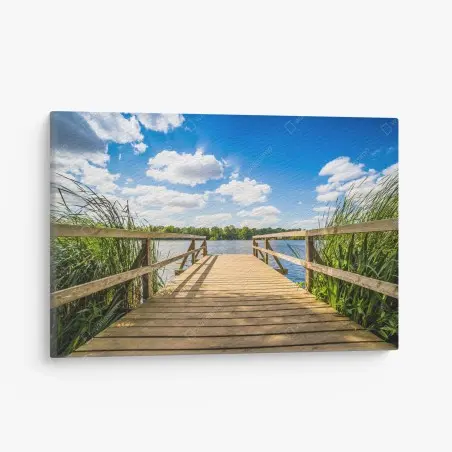 Tableau sur toile escapade au bord du lac – Wallnifity®