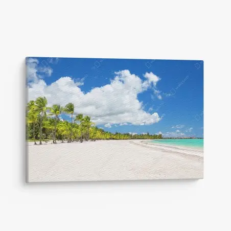 Tableau sur toile paradis de palmiers à Punta Cana – Wallnifity®