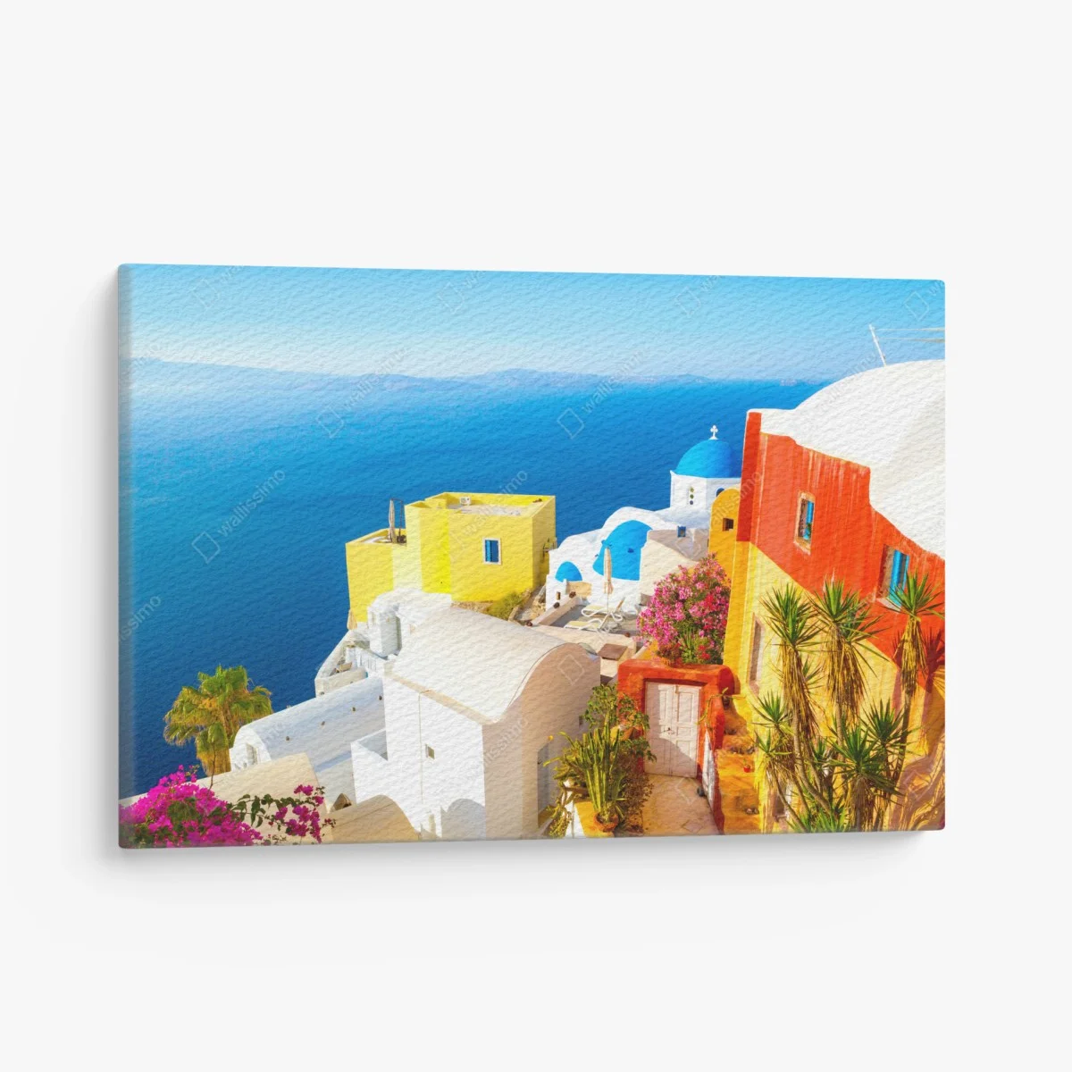 Tableau sur toile vue colorée de Santorin sur la Mer Égée – Wallnifity® Tableau sur toile vue colorée de Santorin sur la Mer Égée – Wallnifity®