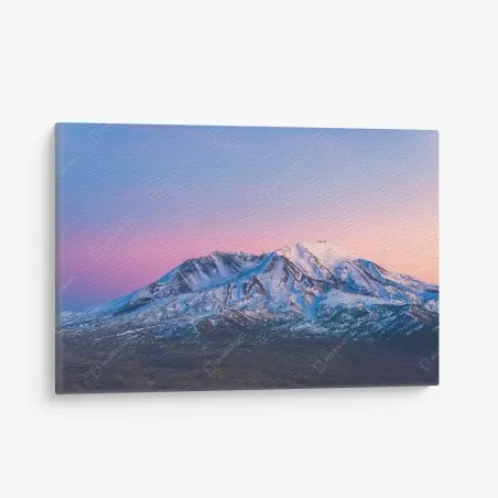 Tableau sur toile paysage enneigé de Mount St. Helens au crépuscule – Wallnifity®