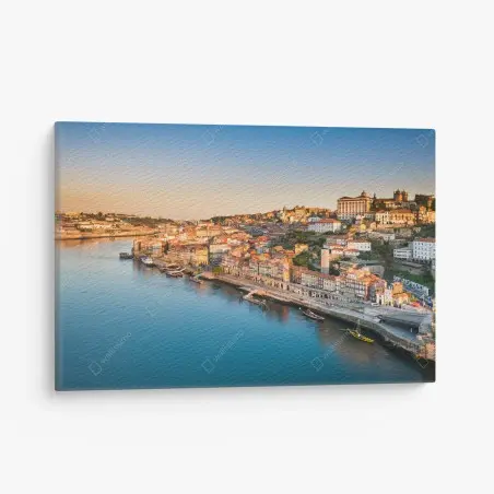 Tableau sur toile panorama de Porto au coucher de soleil – Wallnifity®