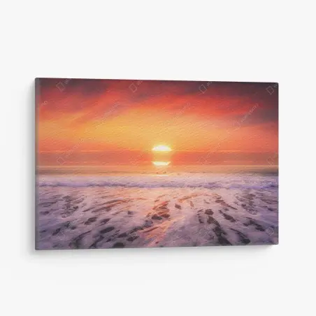 Tableau sur toile coucher de soleil sur la plage – Wallnifity®