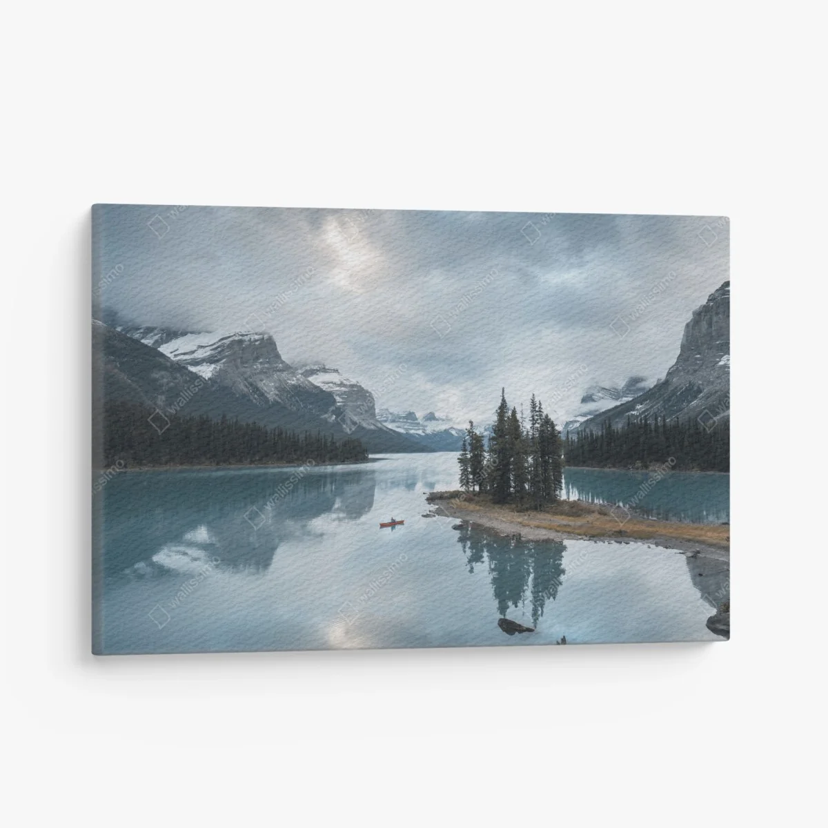 Tableau sur toile reflets tranquilles sur lac alpin – Wallnifity® Tableau sur toile reflets tranquilles sur lac alpin – Wallnifity®