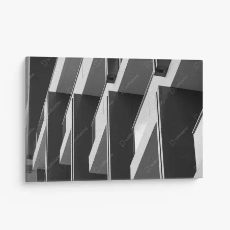 Tableau sur toile rythme géométrique de façade moderne – Wallnifity®