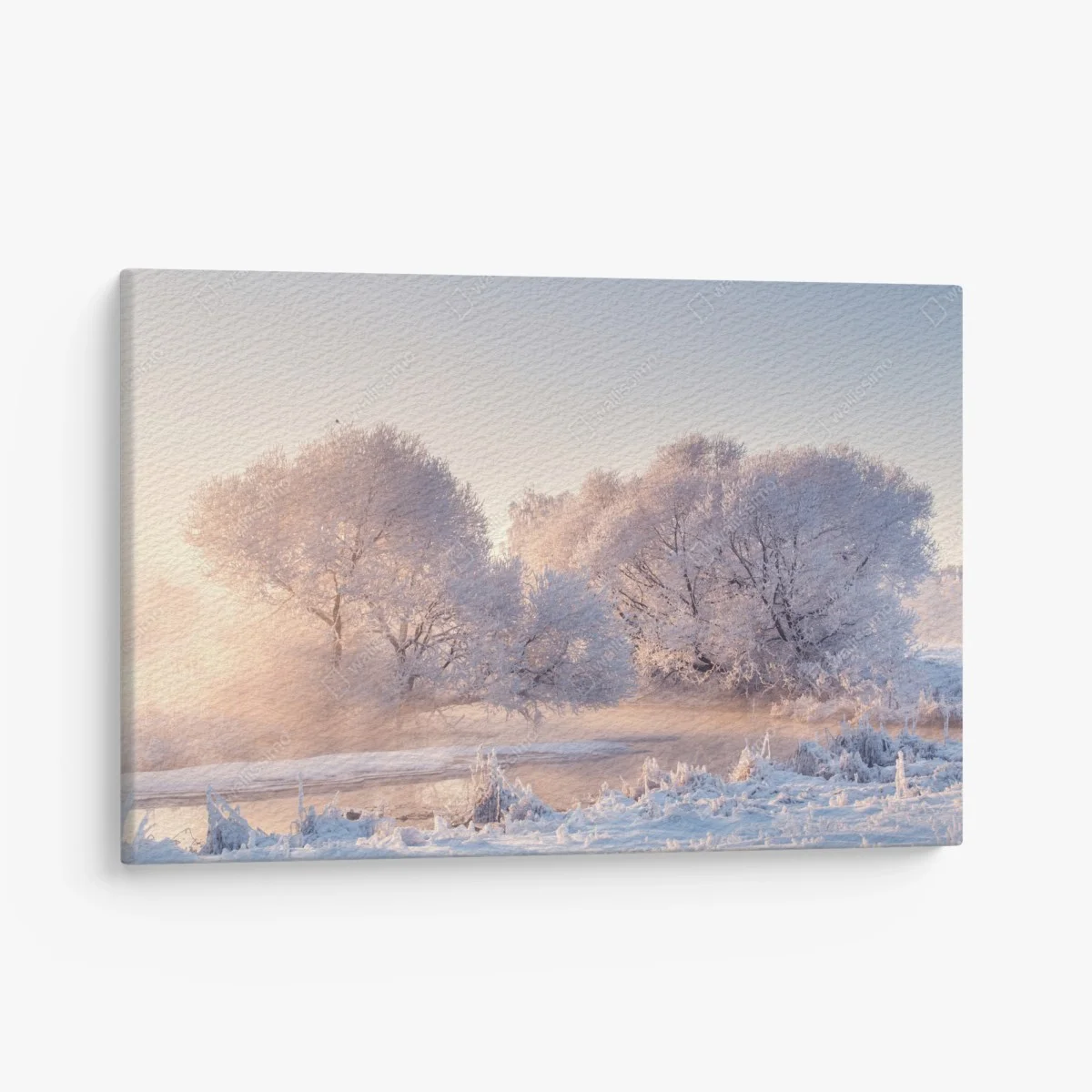 Tableau sur toile aube rosée sur arbres givrés – Wallnifity® Tableau sur toile aube rosée sur arbres givrés – Wallnifity®