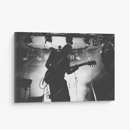 Tableau sur toile silhouette de guitariste en concert – Wallnifity®