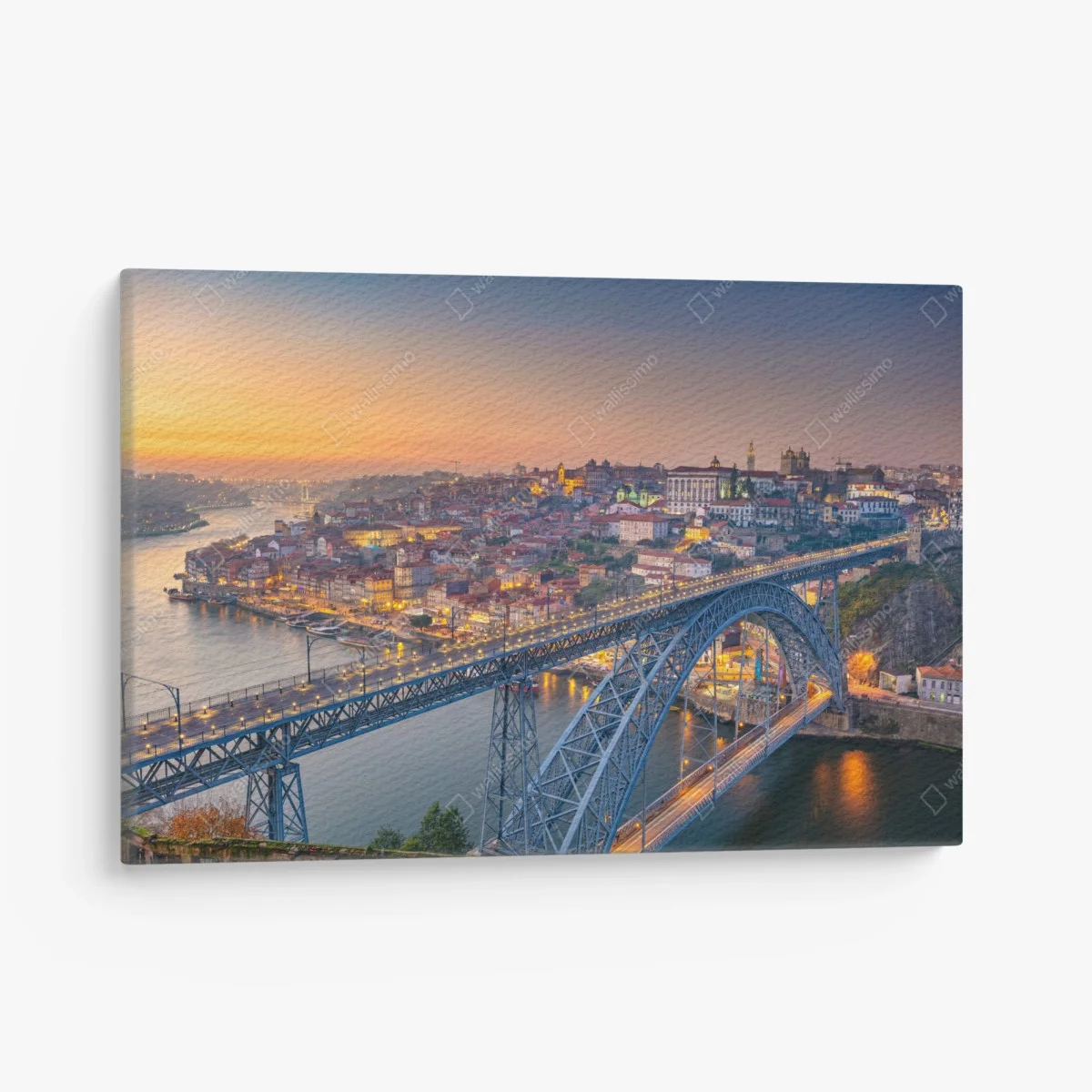 Tableau sur toile coucher de soleil sur Porto et le pont Dom Luís – Wallnifity® Tableau sur toile coucher de soleil sur Porto et le pont Dom Luís – Wallnifity®