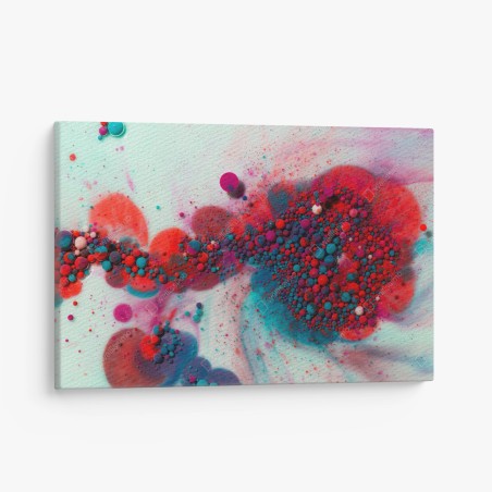 Tableau sur toile vagues marbrées fuchsia et turquoise – Wallnifity®