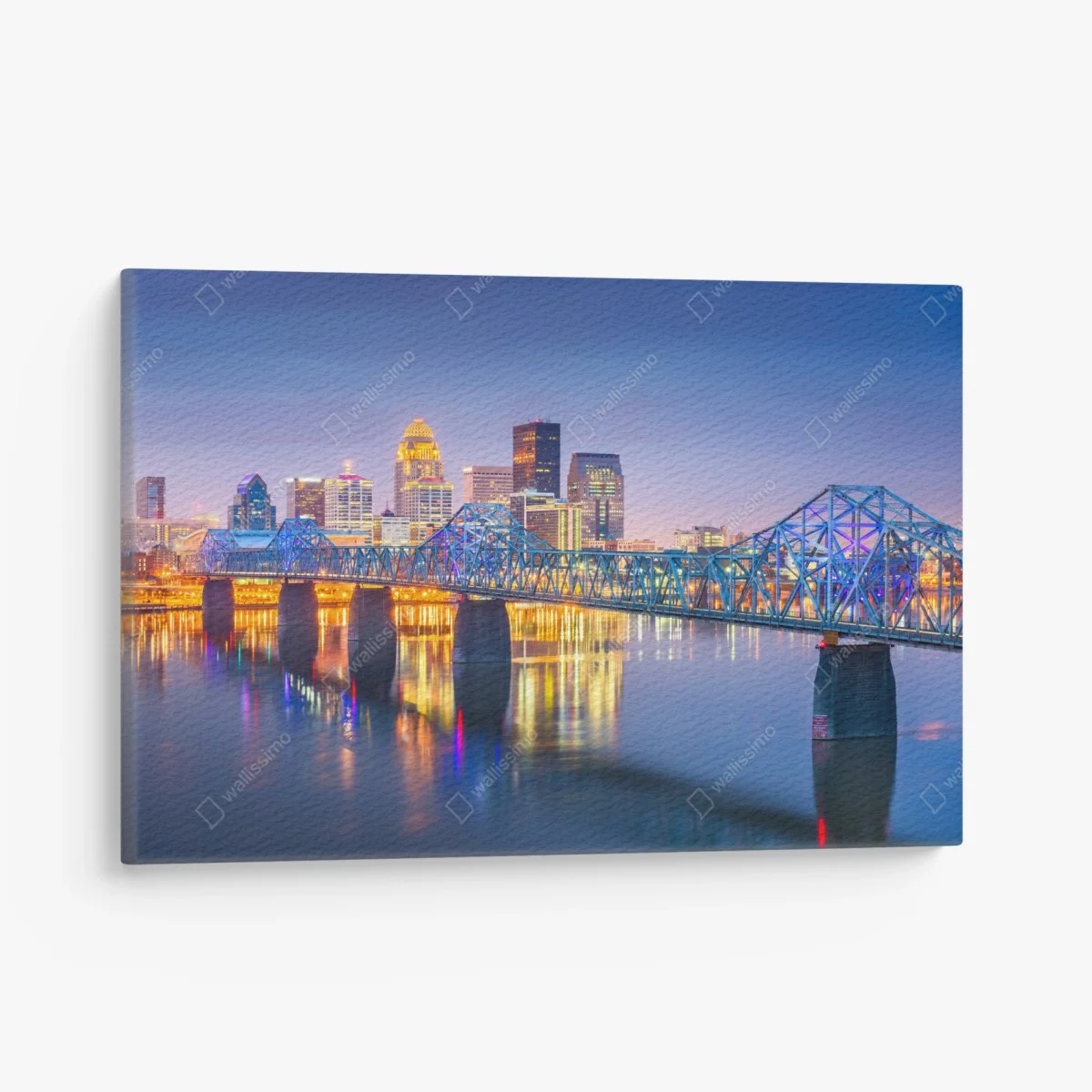 Tableau sur toile panorama nocturne de Louisville sur l'Ohio – Wallnifity® Tableau sur toile panorama nocturne de Louisville sur l'Ohio – Wallnifity®