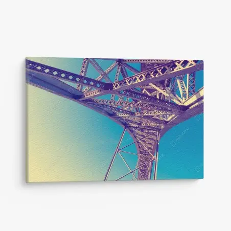 Tableau sur toile structure métallique en perspective pour décoration murale – Wallnifity®