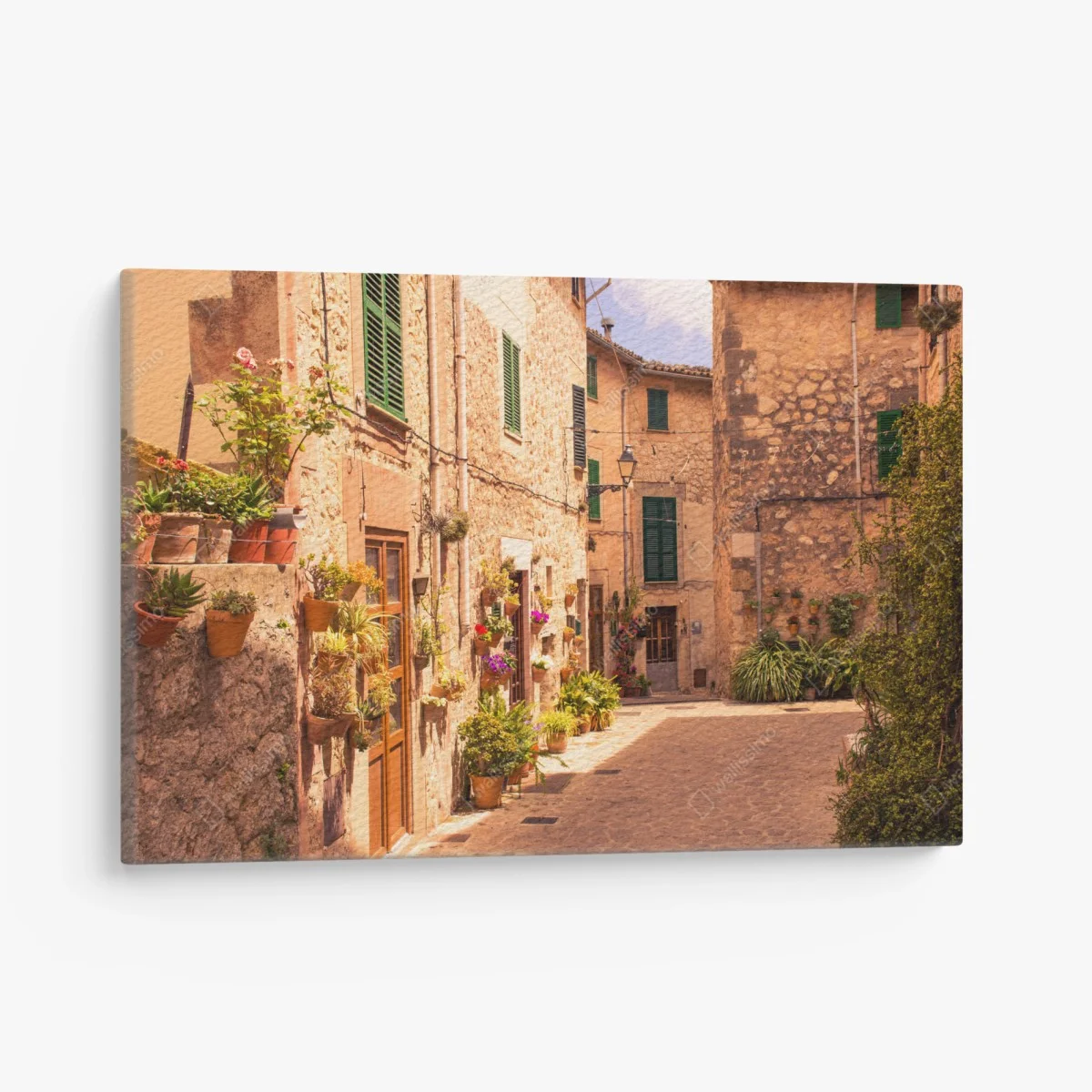 Tableau sur toile ruelle ensoleillée d'un village méditerranéen – Wallnifity® Tableau sur toile ruelle ensoleillée d'un village méditerranéen – Wallnifity®