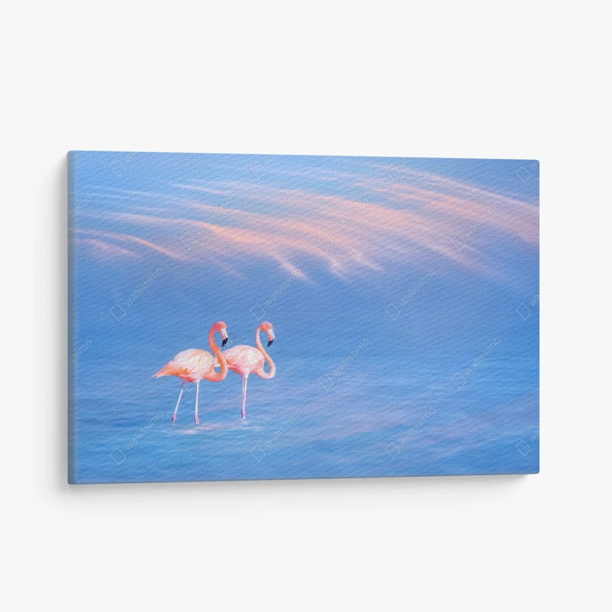 Tableau sur toile duo de flamants roses au crépuscule – Wallnifity® Tableau sur toile duo de flamants roses au crépuscule – Wallnifity®