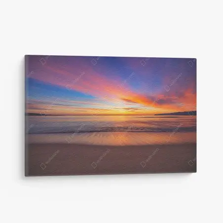 Tableau sur toile lever de soleil vibrant sur l'horizon marin – Wallnifity®