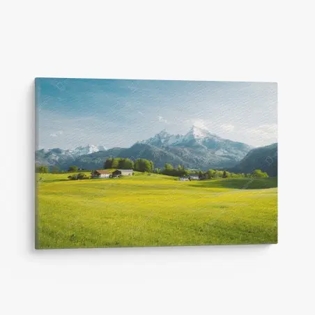 Tableau sur toile panorama alpin printanier – Wallnifity®
