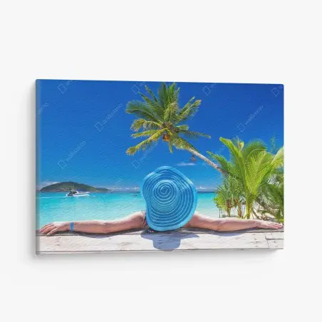 Tableau sur toile détente sous les palmiers – Wallnifity®