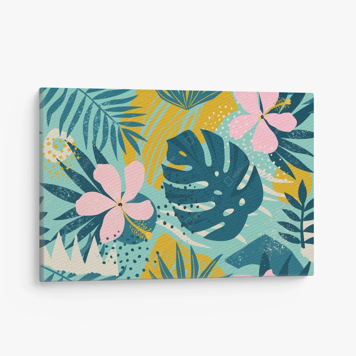 Tableau sur toile paradis tropical fleuri aux teintes vives – Wallnifity® Tableau sur toile paradis tropical fleuri aux teintes vives – Wallnifity®