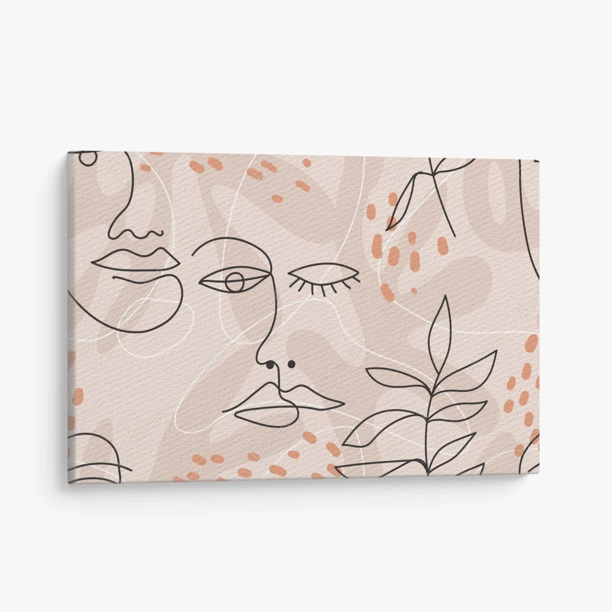 Tableau sur toile visages en tracé continu sur fond pastel – Wallnifity® Tableau sur toile visages en tracé continu sur fond pastel – Wallnifity®