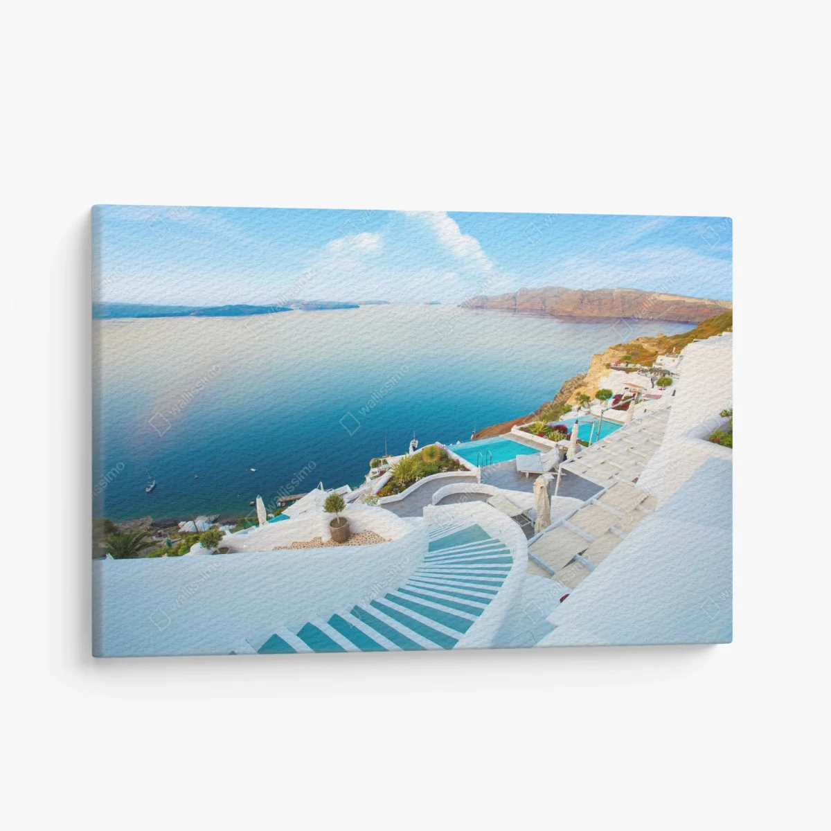 Tableau sur toile escapade méditerranéenne à Santorin – Wallnifity® Tableau sur toile escapade méditerranéenne à Santorin – Wallnifity®