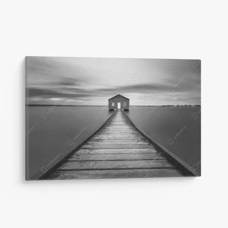 Tableau sur toile cabane au bout de la jetée – Wallnifity®