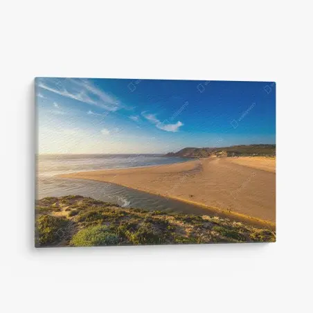Tableau sur toile paysage côtier Praia da Amoreira, Algarve au coucher de soleil – Wallnifity®