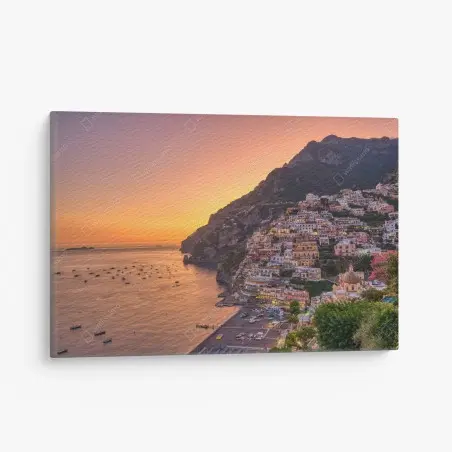 Tableau sur toile coucher de soleil sur la côte méditerranéenne – Wallnifity®