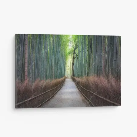 Tableau sur toile allée de bambous sereine – Wallnifity®