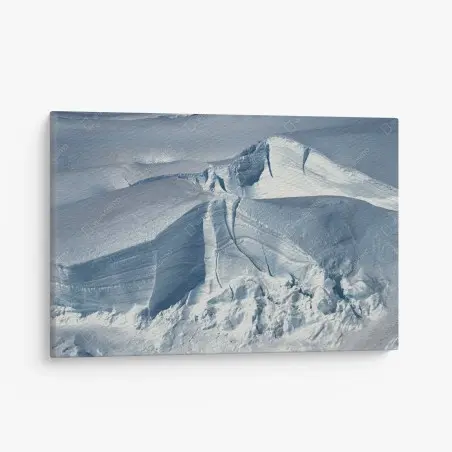 Tableau sur toile texture de glace : panorama abstrait d'un glacier – Wallnifity®