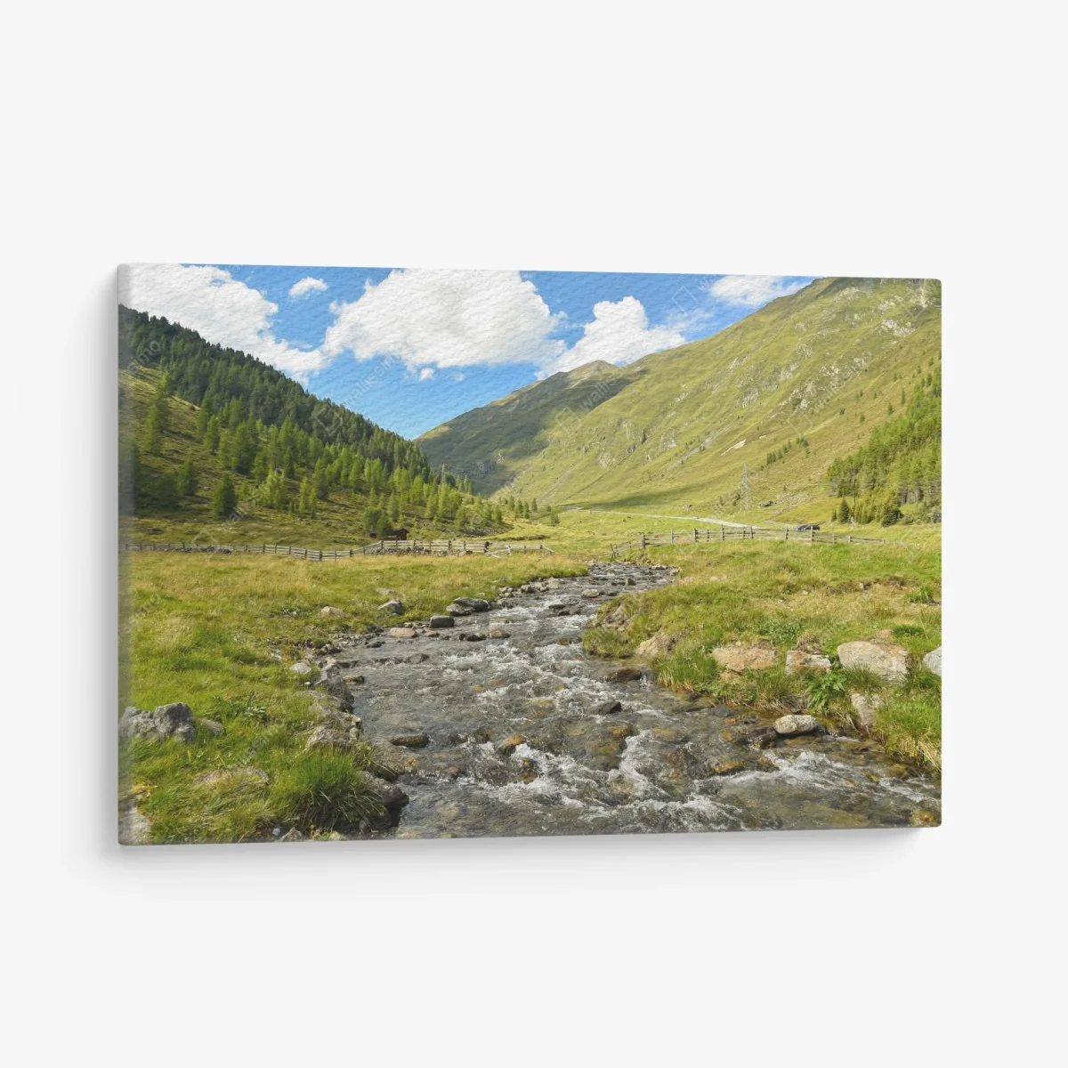 Tableau sur toile panorama alpin au bord du ruisseau – Wallnifity® Tableau sur toile panorama alpin au bord du ruisseau – Wallnifity®
