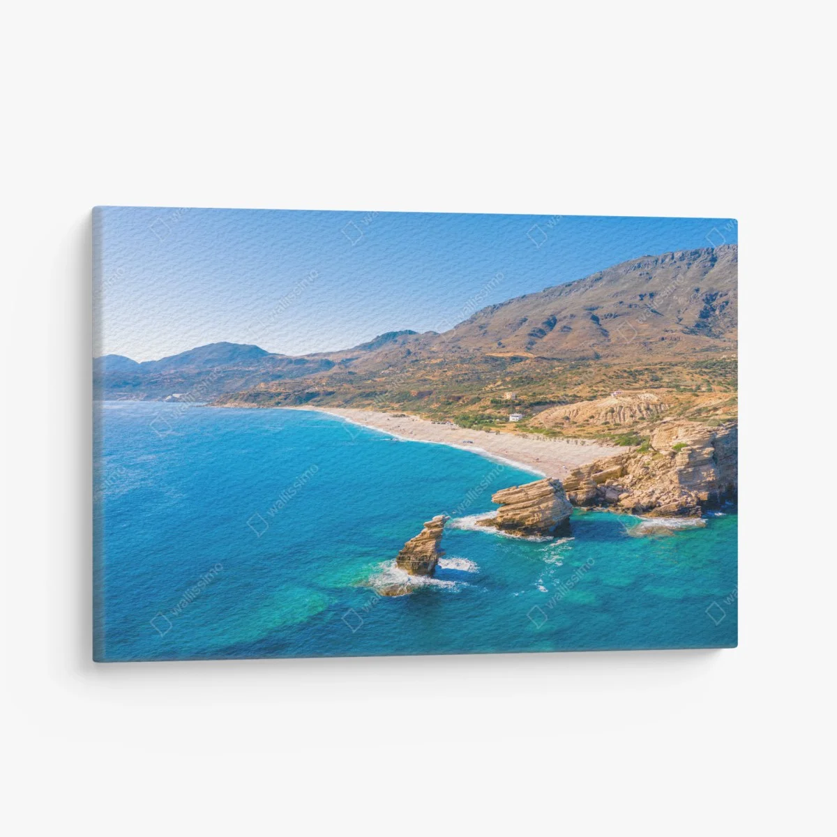 Tableau sur toile paysage côtier aux eaux turquoises et falaises sculptées – Wallnifity® Tableau sur toile paysage côtier aux eaux turquoises et falaises sculptées – Wallnifity®