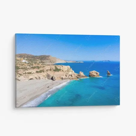 Tableau sur toile falaises ensoleillées et eaux turquoise – Wallnifity®
