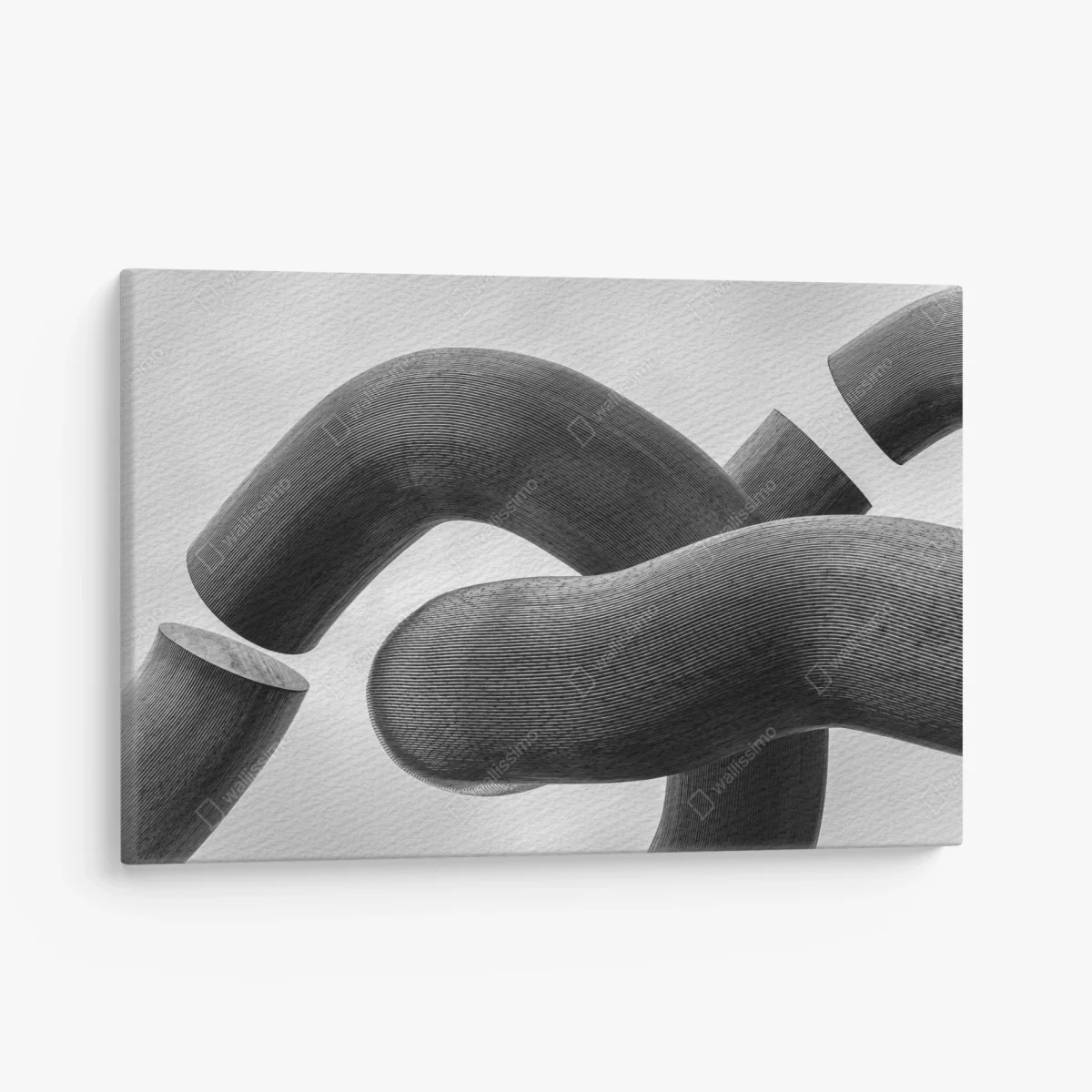 Tableau sur toile ondes sculpturales en noir et blanc – Wallnifity® Tableau sur toile ondes sculpturales en noir et blanc – Wallnifity®