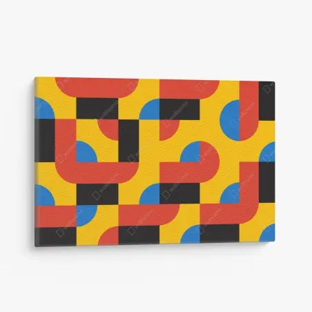 Tableau sur toile motif géométrique vibrant aux formes arrondies – Wallnifity®
