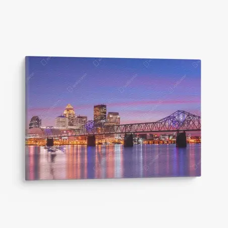 Tableau sur toile horizon au crépuscule de Louisville – Wallnifity®
