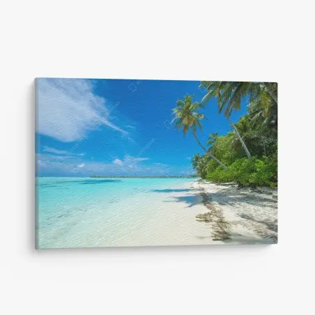 Tableau sur toile île tropicale des Maldives au sable blanc – Wallnifity®