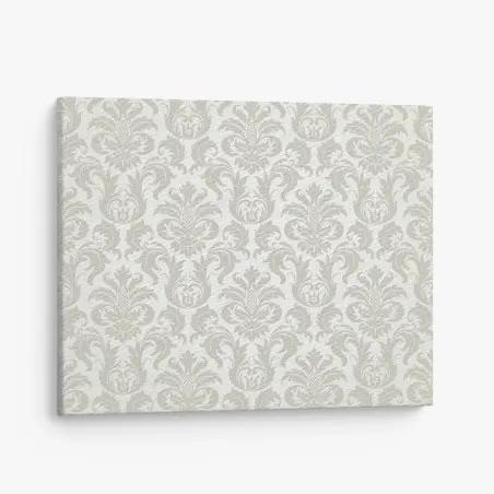 Tableau sur toile motif damassé baroque beige et crème – Wallnifity®