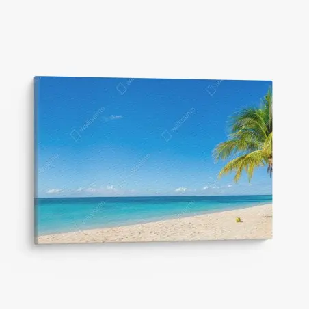 Tableau sur toile plage tropicale aux eaux turquoises – Wallnifity®