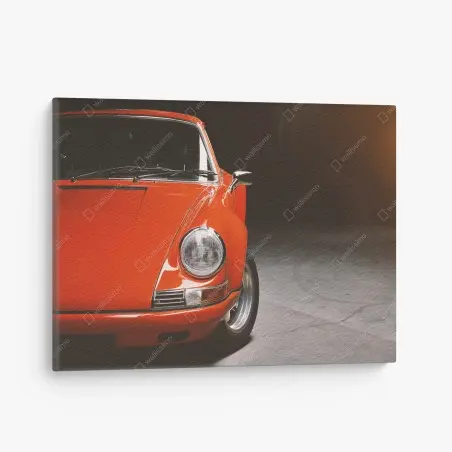 Tableau sur toile voiture de sport vintage rouge des années 70 – Wallnifity®