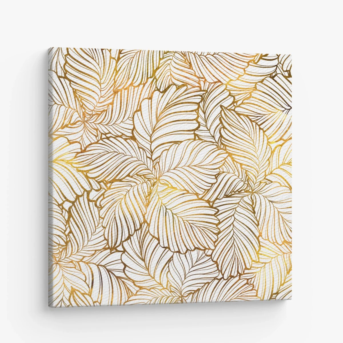 Tableau sur toile motif feuilles tropicales dorées – Wallnifity® Tableau sur toile motif feuilles tropicales dorées – Wallnifity®