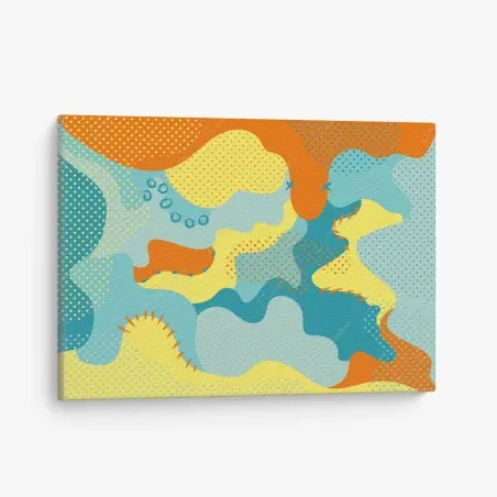 Tableau sur toile composition abstraite colorée d'inspiration pop – Wallnifity®