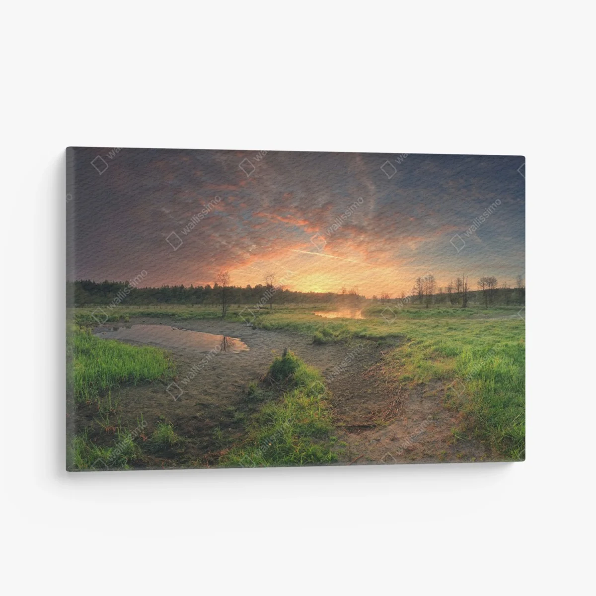 Tableau sur toile aube tranquille sur le marais – Wallnifity® Tableau sur toile aube tranquille sur le marais – Wallnifity®